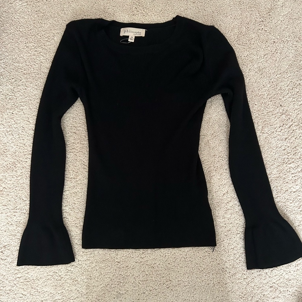 Philosophy, Black Sweater, Size XS